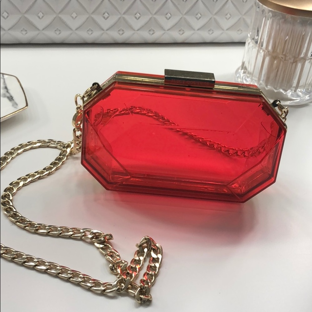 Clear Neon Chain Purse
